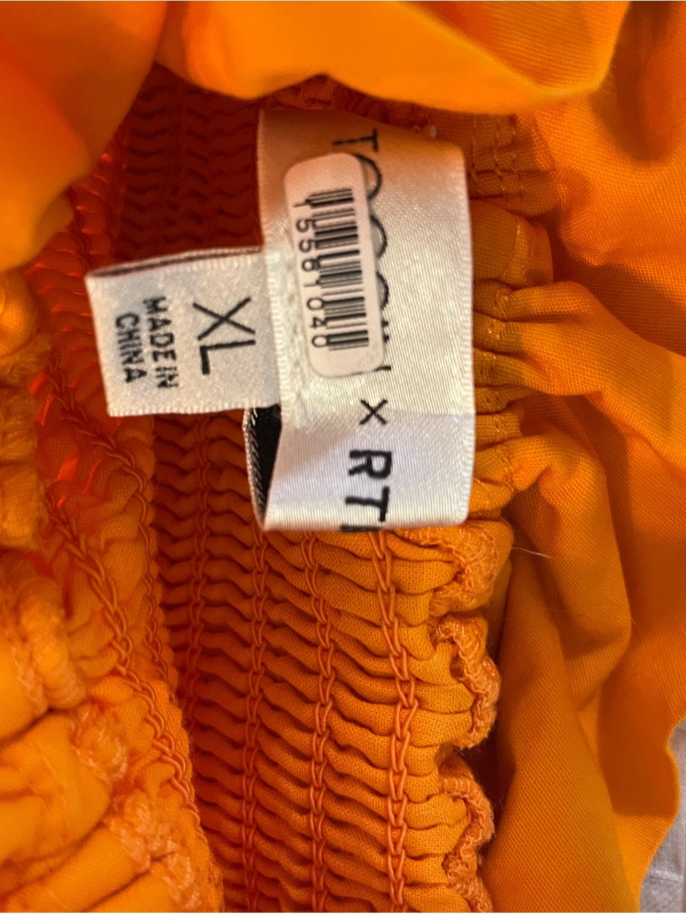 Toccin x RTR Orange Ruffle Off-Shoulder Formal Dress - Picture 3 of 13